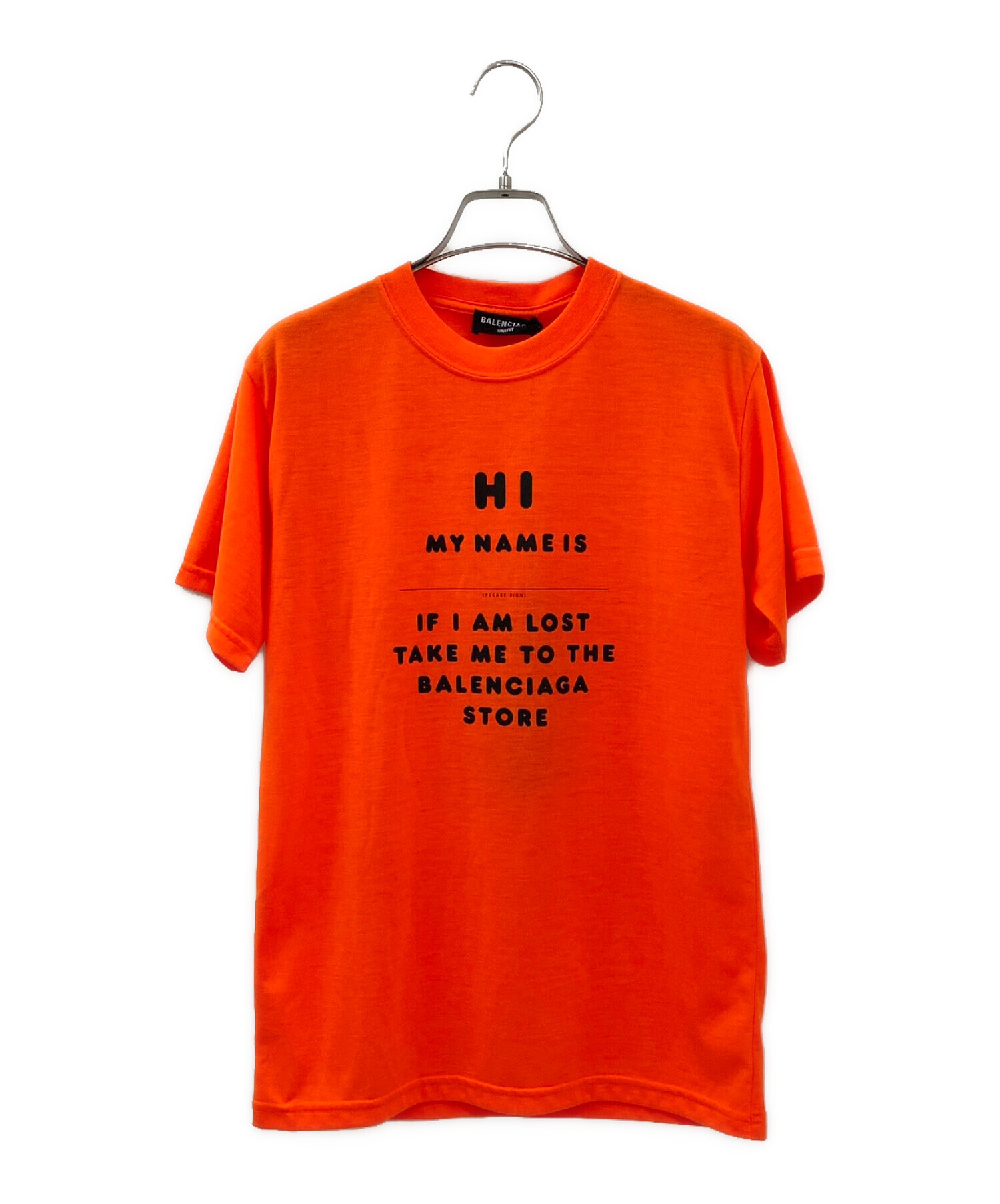 BALENCIAGA バレンシアガ　ショルダータグTシャツ 中古・古着通販】BALENCIAGA (バレンシアガ) ネームデザインTシャツ