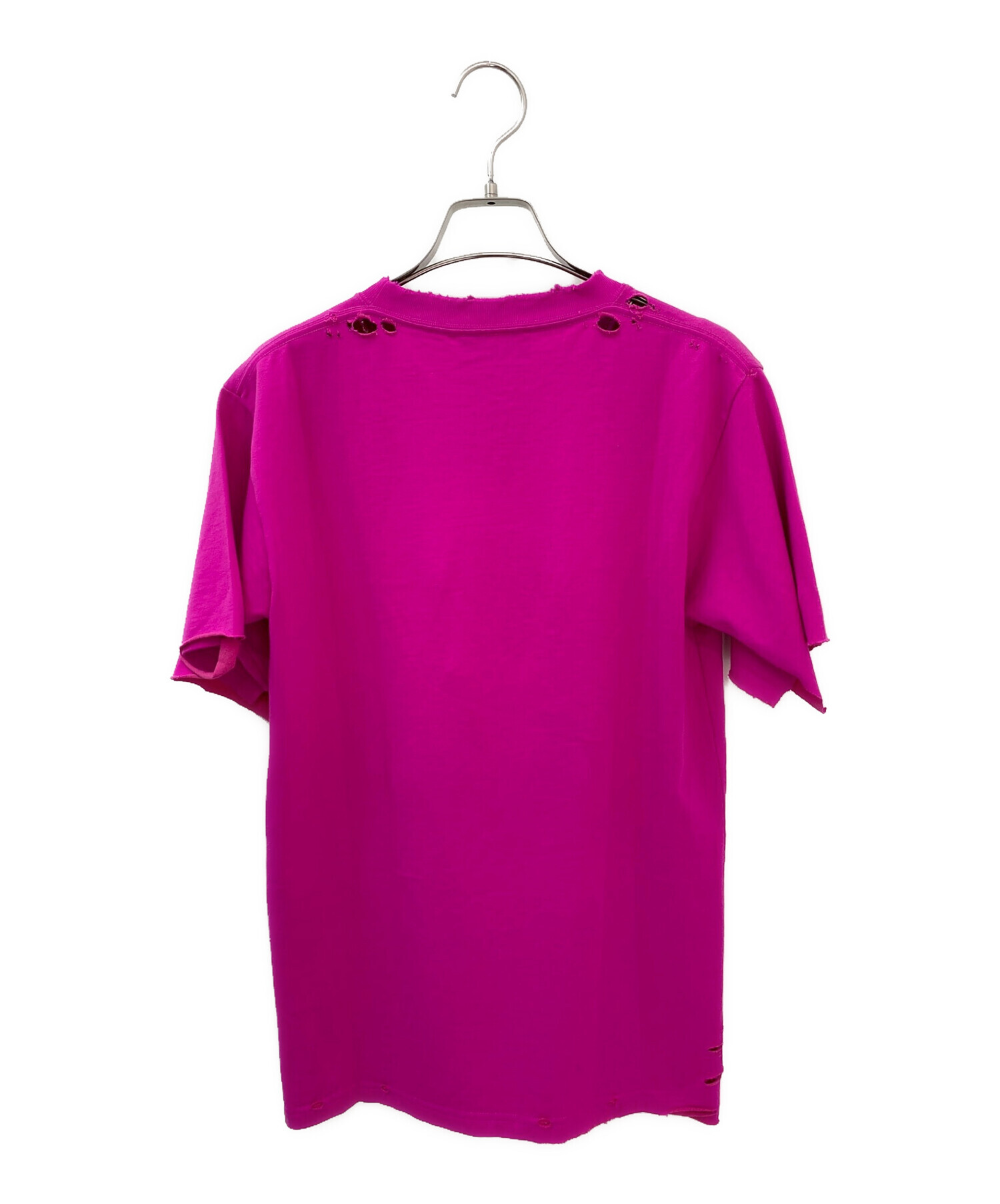 中古・古着通販】BALENCIAGA (バレンシアガ) ダメージ加工プリントT  