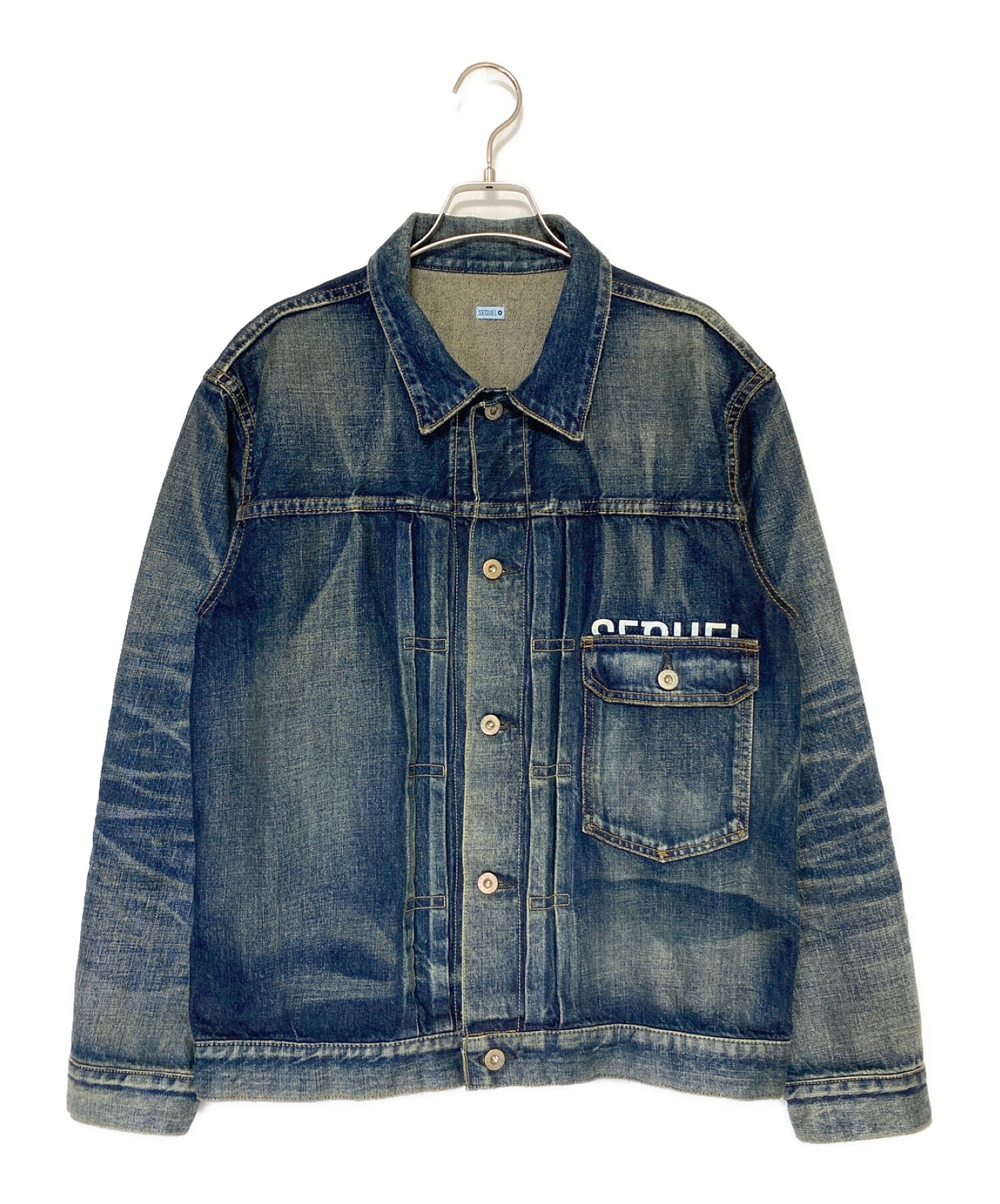 SEQUEL FRAGMENT DAMAGE DENIM JACKET L SEQUEL DAMAGE DENIM JACKET M