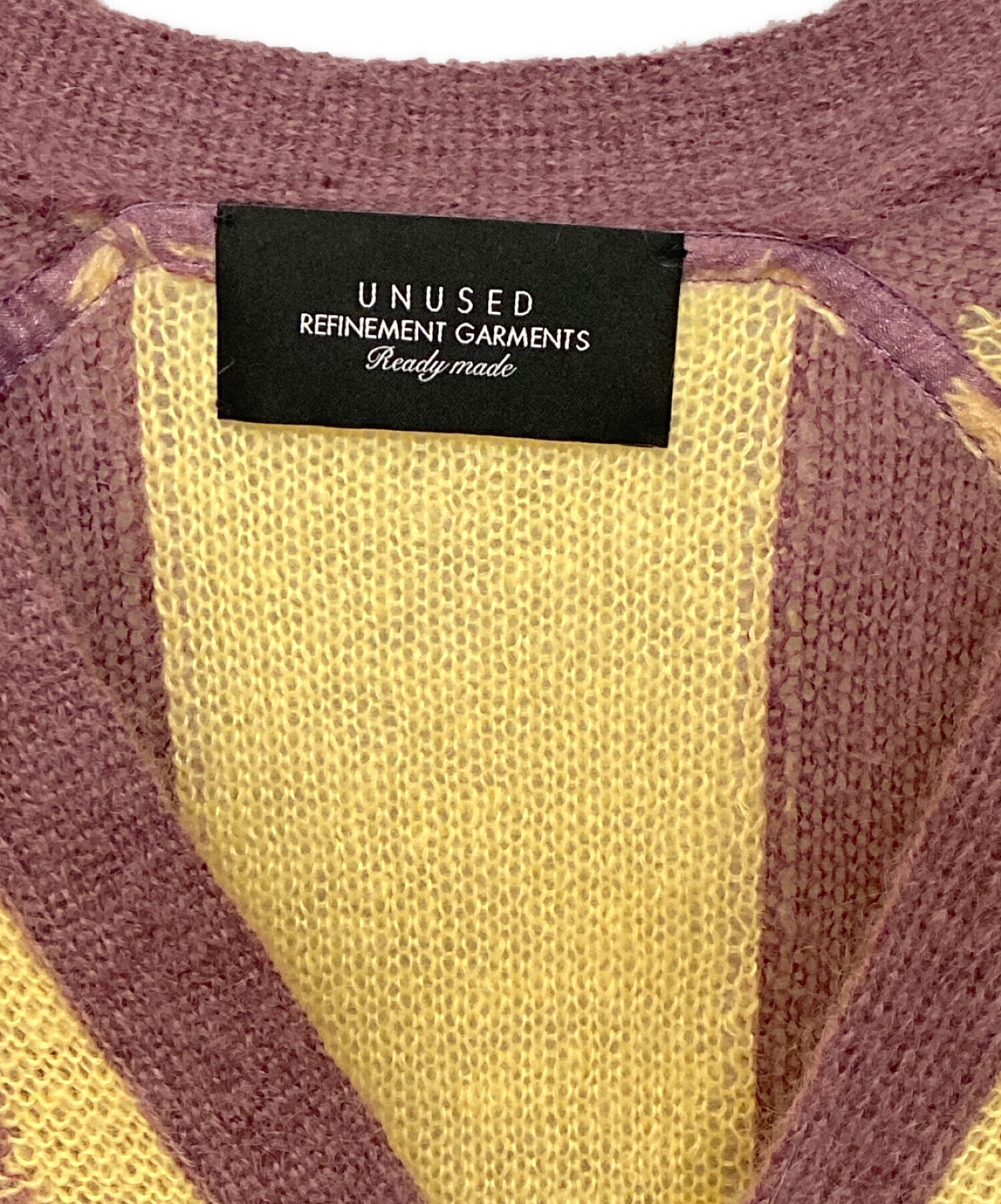 中古・古着通販】UNUSED (アンユーズド) MOHAIR CARDIGAN イエロー