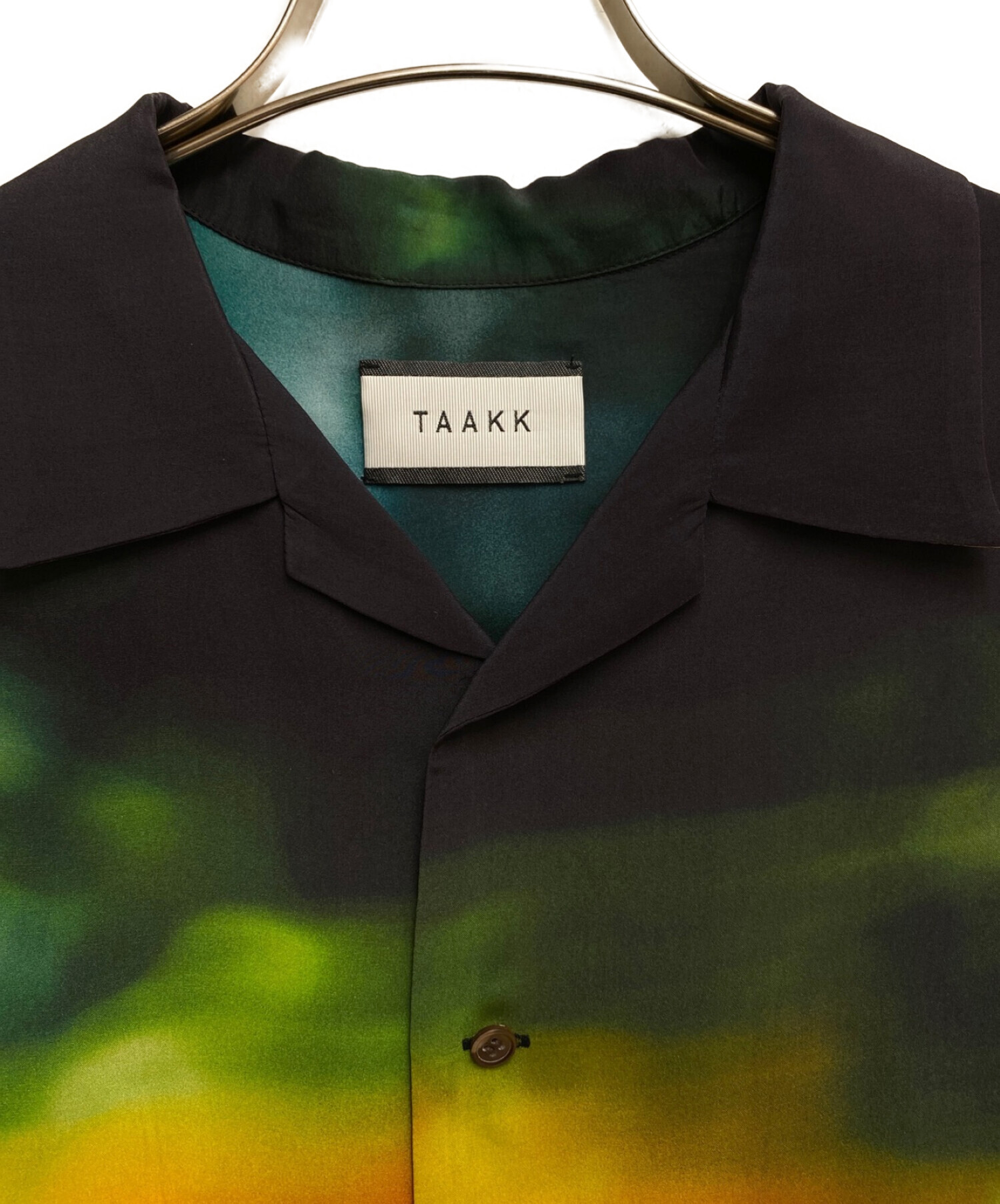 中古・古着通販】TAAKK (ターク) 22SS プリントシルクシャツ グリーン