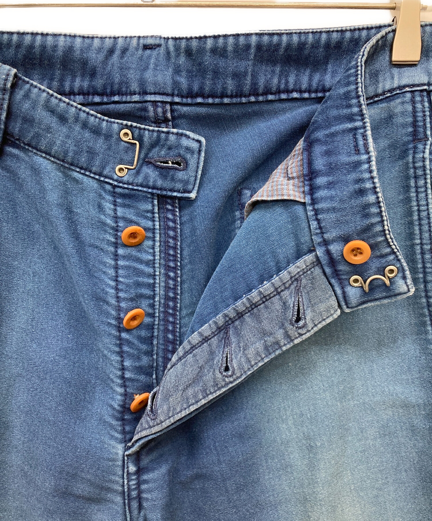 中古・古着通販】VISVIM (ビズビム) モールスキンデニムパンツ ブルー