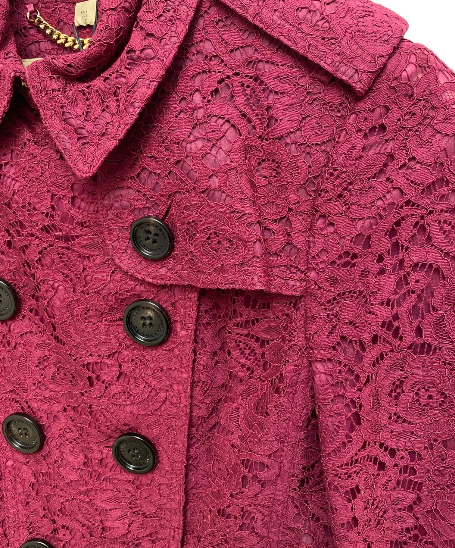 中古・古着通販】BURBERRY (バーバリー) レーストレンチコート ワイン 