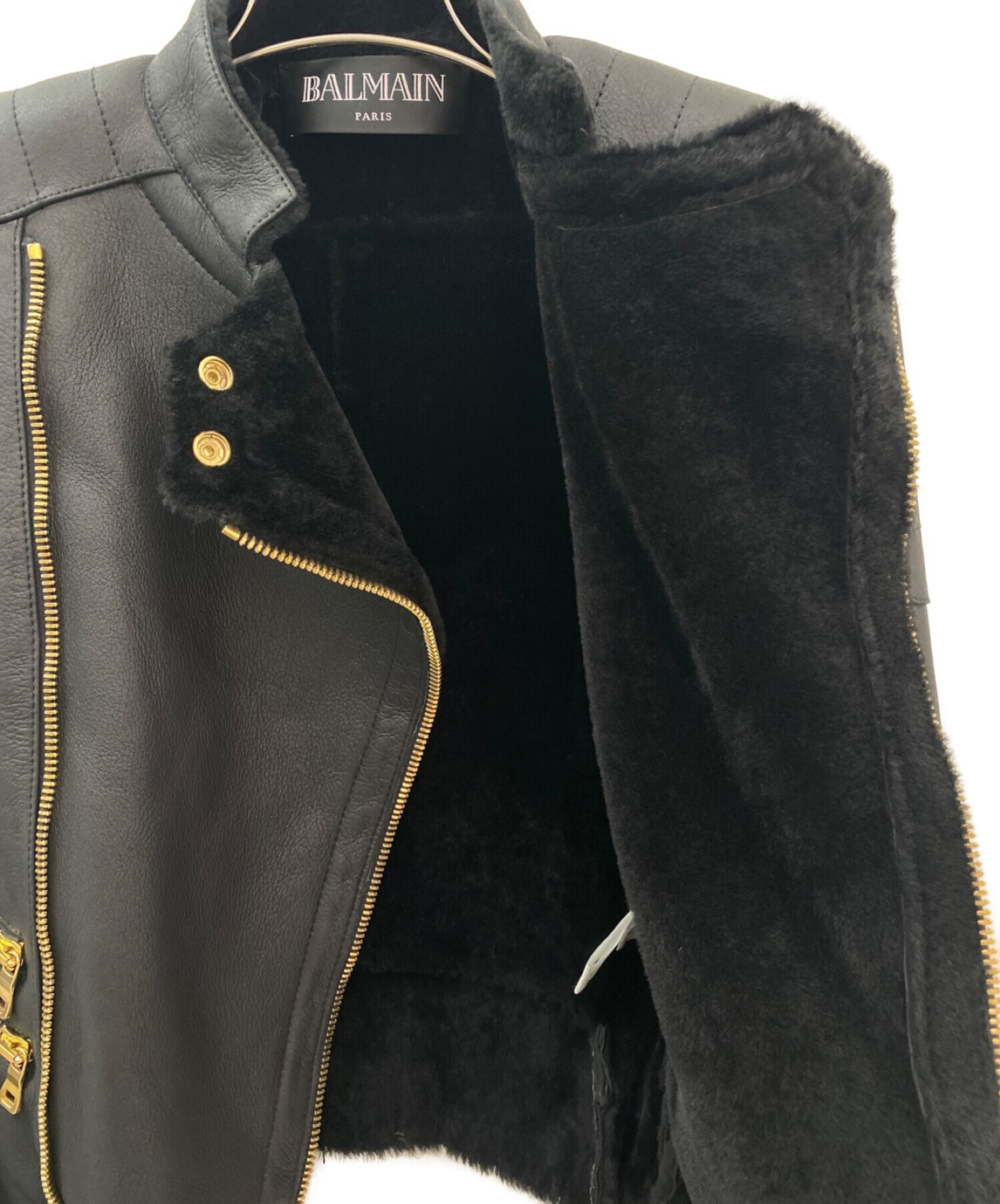 中古・古着通販】BALMAIN (バルマン) ムートンレザージャケット