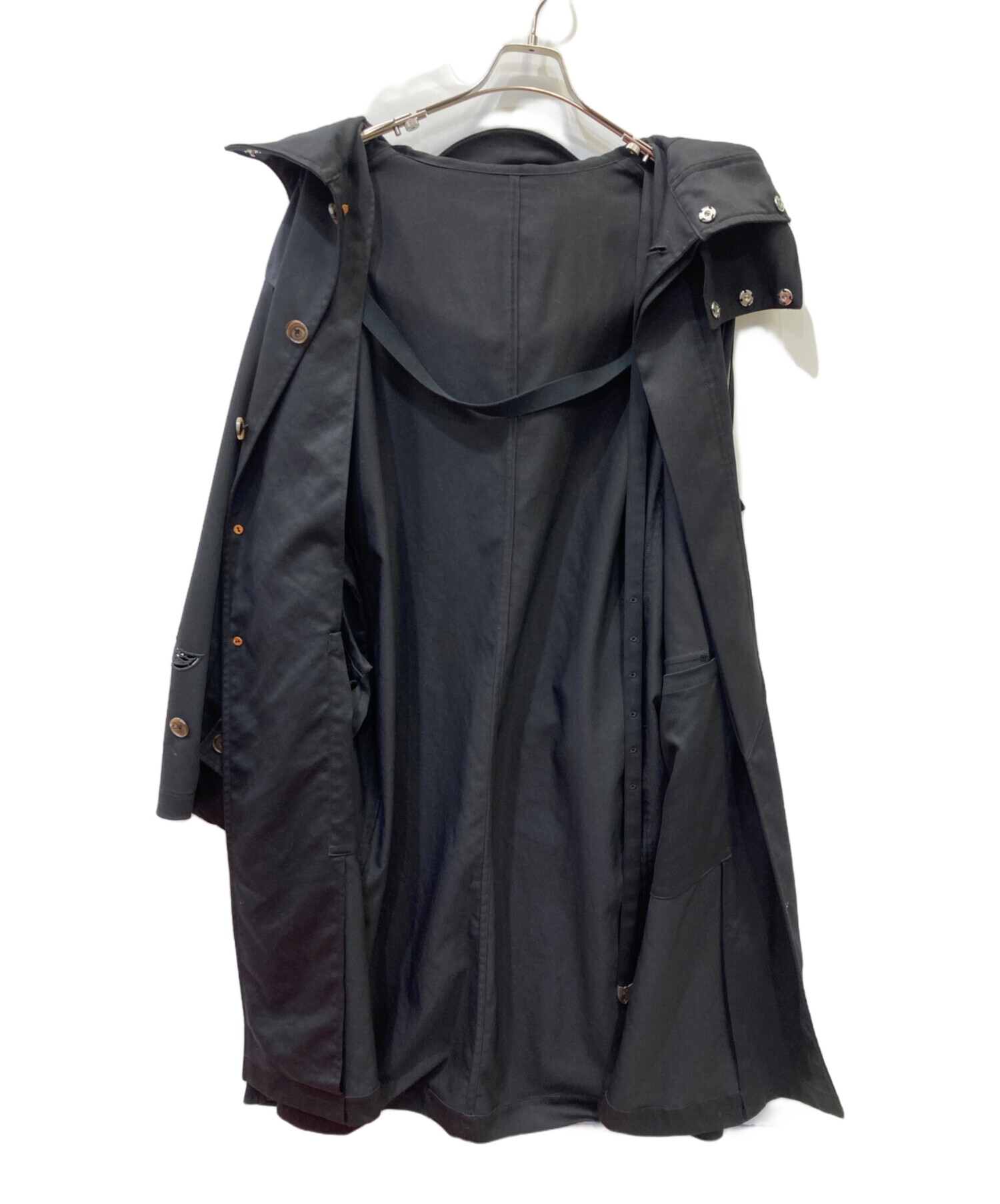 未使用品　BED J.W. FORD ブラック トレンチコート ベルト付き BED J.W. FORD コート トレンチコート 【BED FORD】Balmacaan Coat