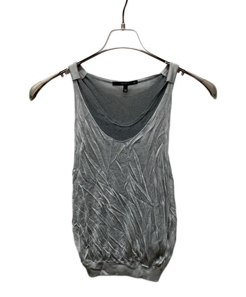 中古・古着通販】GUCCI (グッチ) ノースリーブニット グレー サイズ:XS