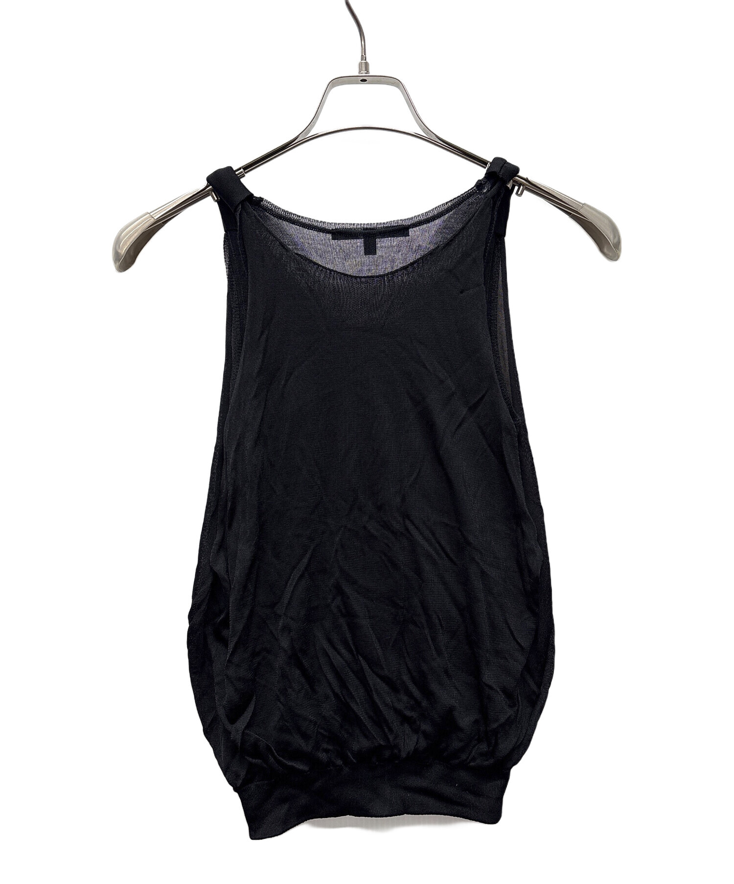 グッチ　ノースリーブトップス　XS ブラック 中古・古着通販】GUCCI (グッチ) ノースリーブニット ブラック サイズ