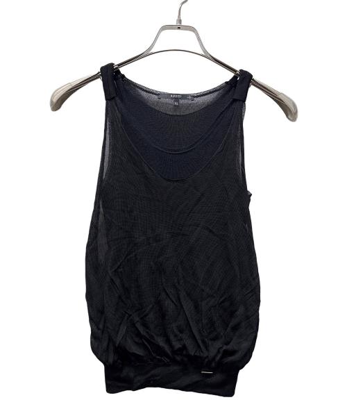 グッチ　ノースリーブトップス　XS ブラック 中古・古着通販】GUCCI (グッチ) ノースリーブニット ブラック サイズ