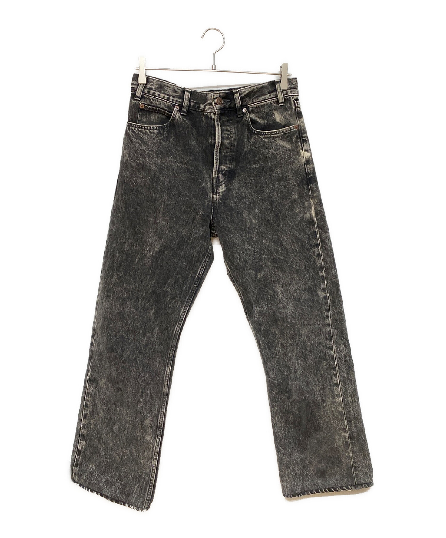 セリーヌ CELINE 「Acid Grey Wash Denim」 カートウォッシュデニムパンツ ブラック サイズ：27 中古・古着通販CELINE (セリーヌ) アシッドグレーウォッシュ カート