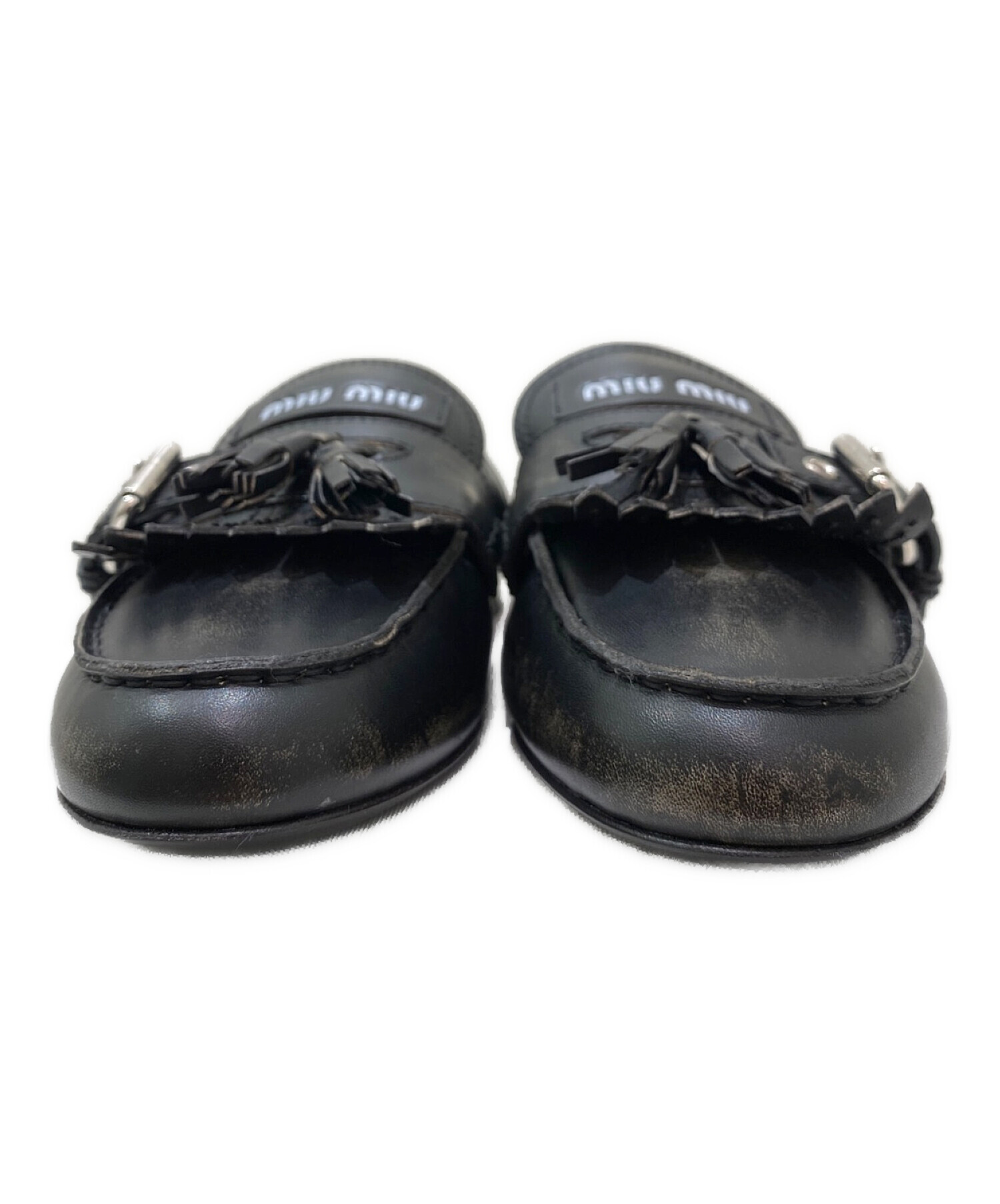 中古・古着通販】MIU MIU (ミュウミュウ) USED加工タッセルローファー