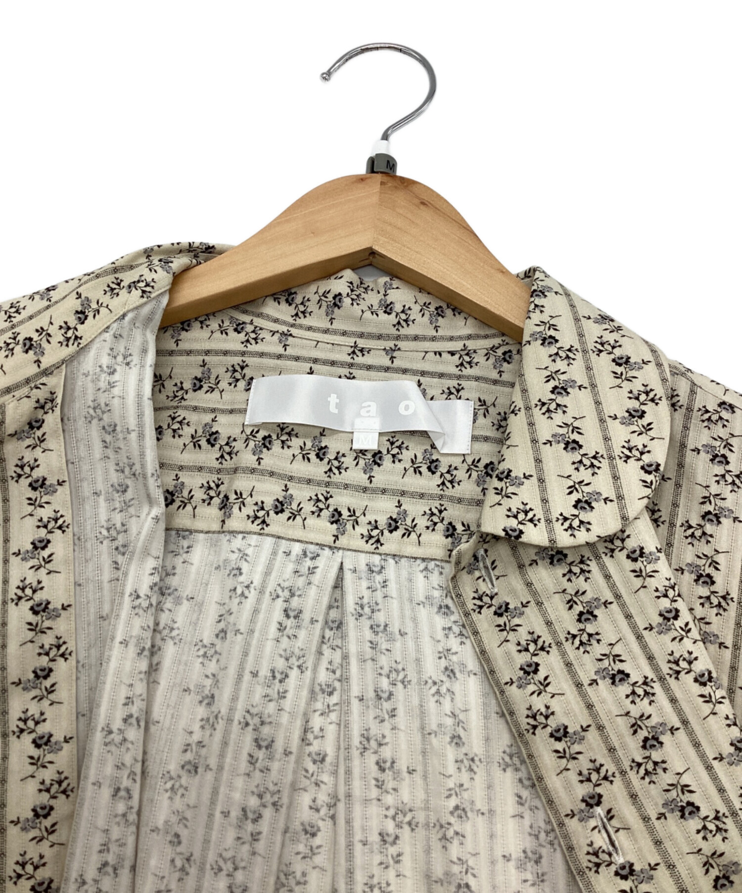 tricot COMME tricot comme des garcons 花柄タックブラウス des 