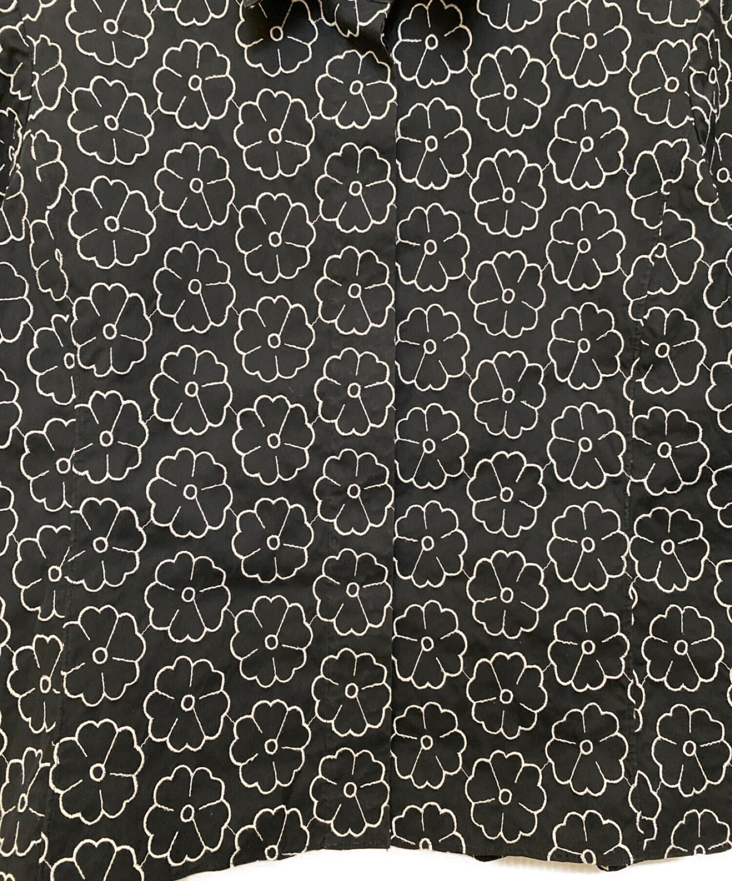 CHANEL フラワープリント 長袖ブラウス サイズ42 セール】 ワイルドフラワープリント バンドカラーブラウス （シャツ