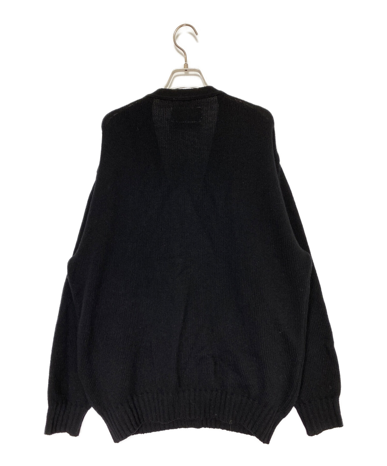 茶L【WACKOMARIA】CLASSIC CARDIGAN／新品タグ付／送料込 WACKO MARIA｜MOHAIR CARDIGAN (BLACK) 25FW-WMK-KN20の通販
