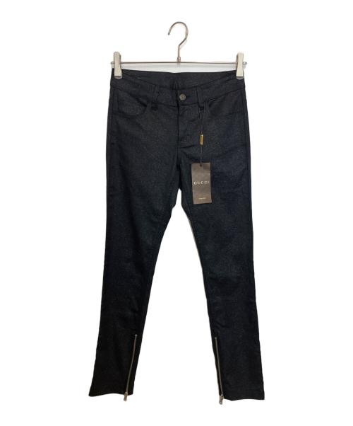 中古・古着通販】GUCCI (グッチ) ラメパンツ ネイビー サイズ:36