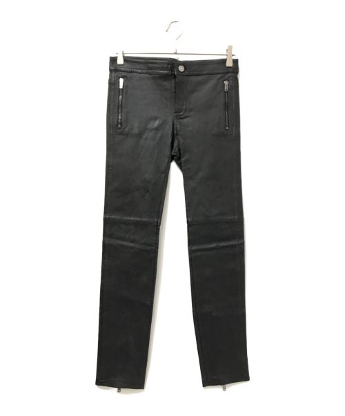 中古・古着通販】GIVENCHY (ジバンシィ) レザーパンツ ブラック サイズ