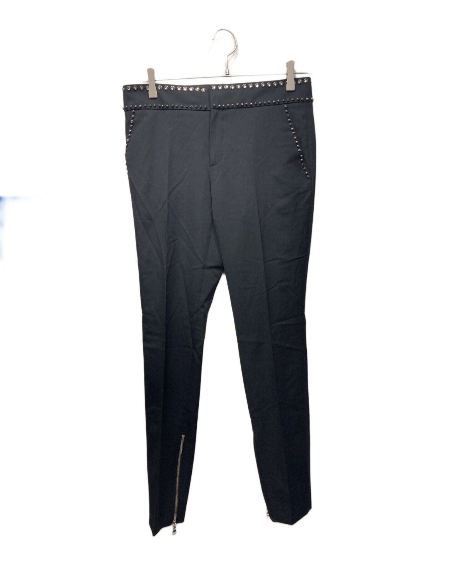 中古・古着通販】GUCCI (グッチ) スタッズトラウザーズ ブラック 