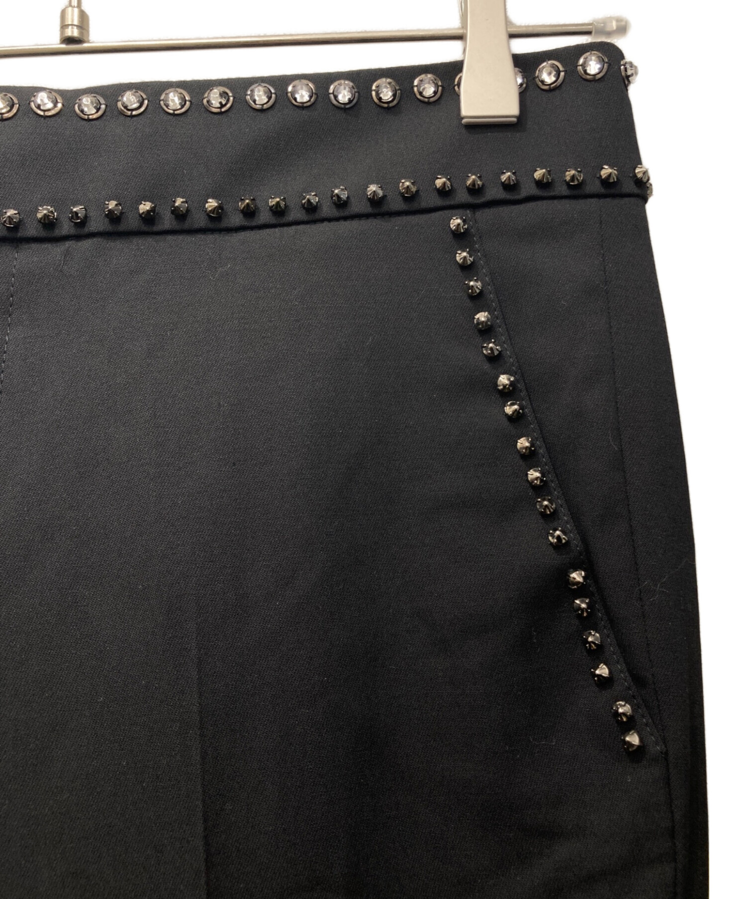 中古・古着通販】GUCCI (グッチ) スタッズトラウザーズ ブラック