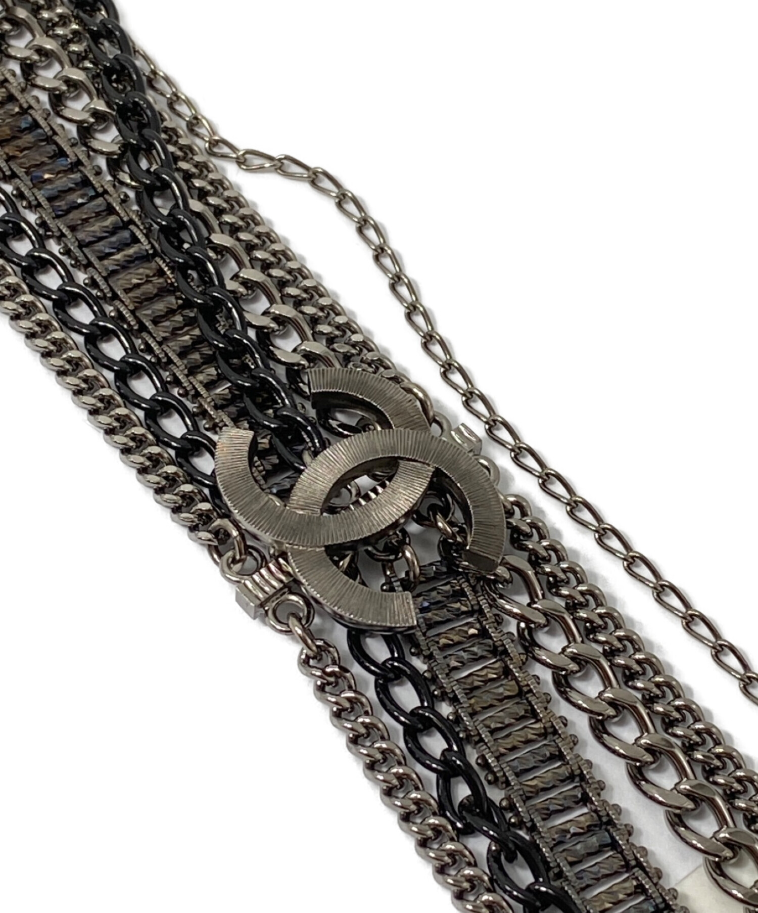 中古・古着通販】CHANEL (シャネル) 5連チェーンベルト シルバー