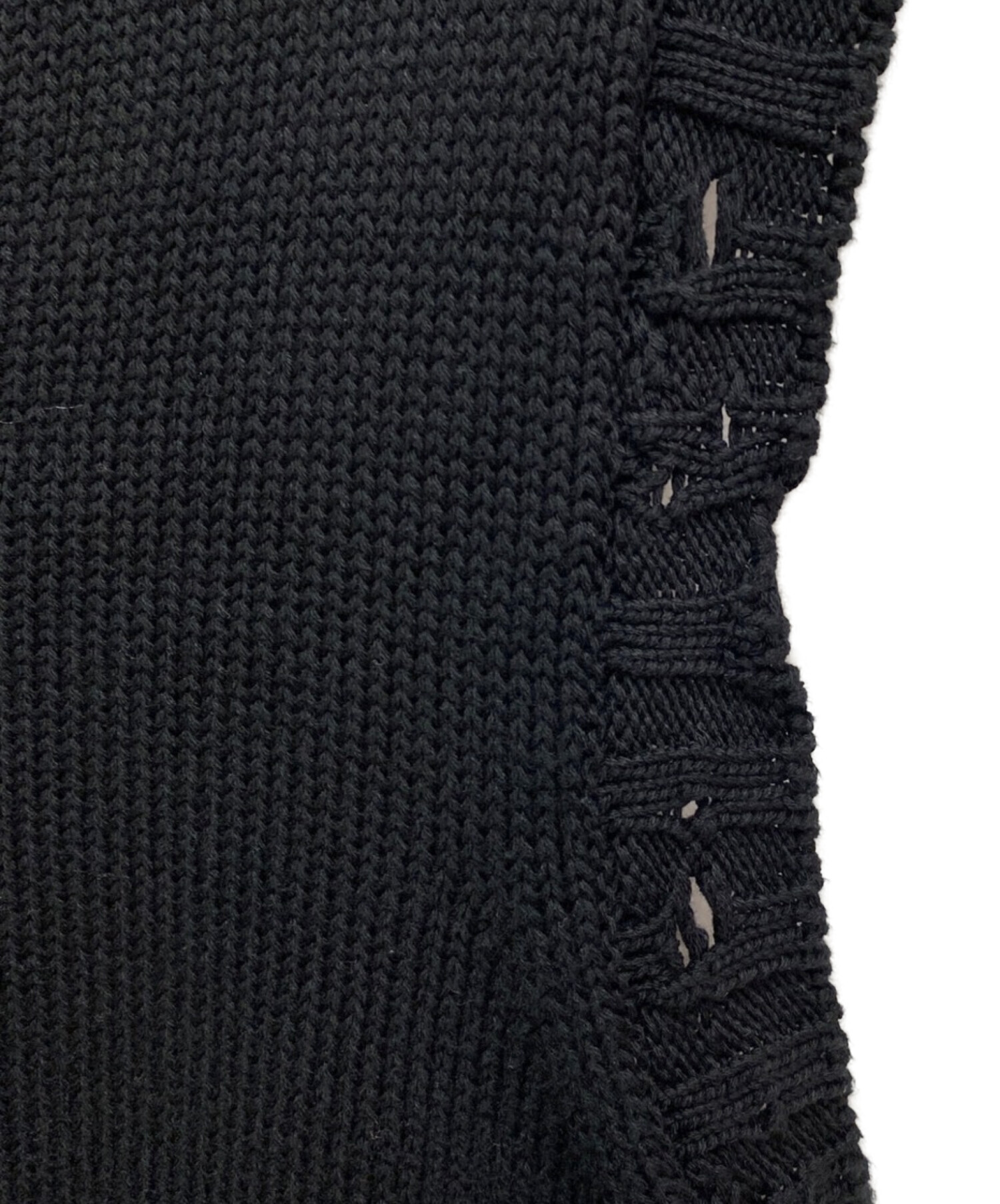 中古・古着通販】MARNI (マルニ) 23SS ダメージニットベスト ブラック