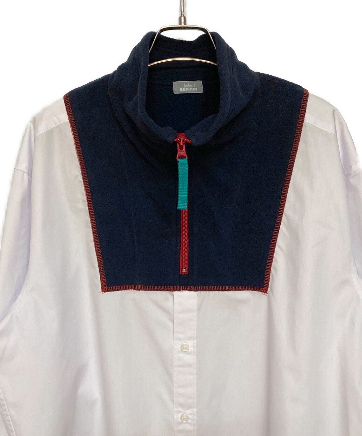中古・古着通販】kolor/BEACON (カラービーコン) 23AW 切替シャツ 