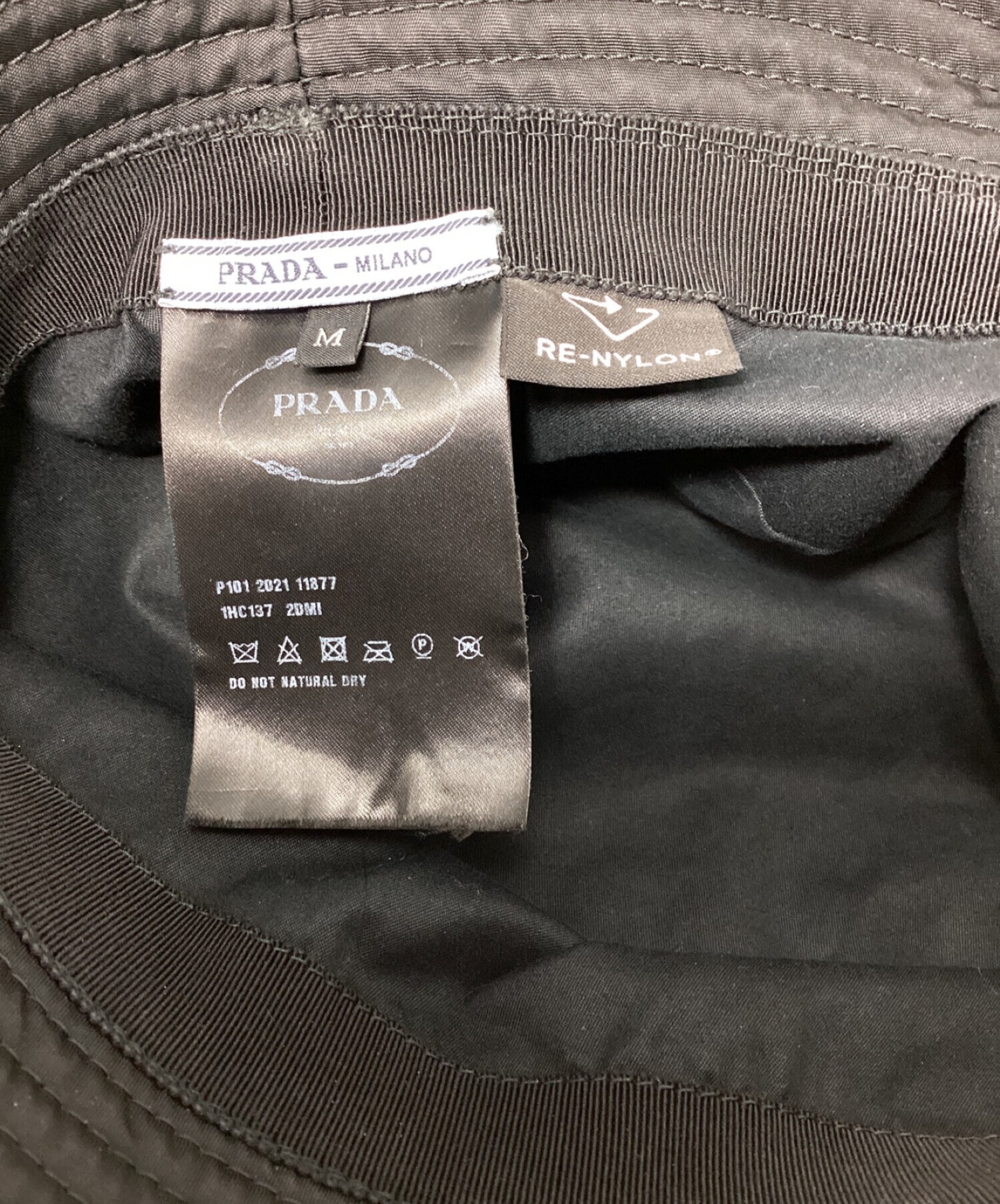 中古・古着通販】PRADA (プラダ) Re-Nylon バケットハット ブラック