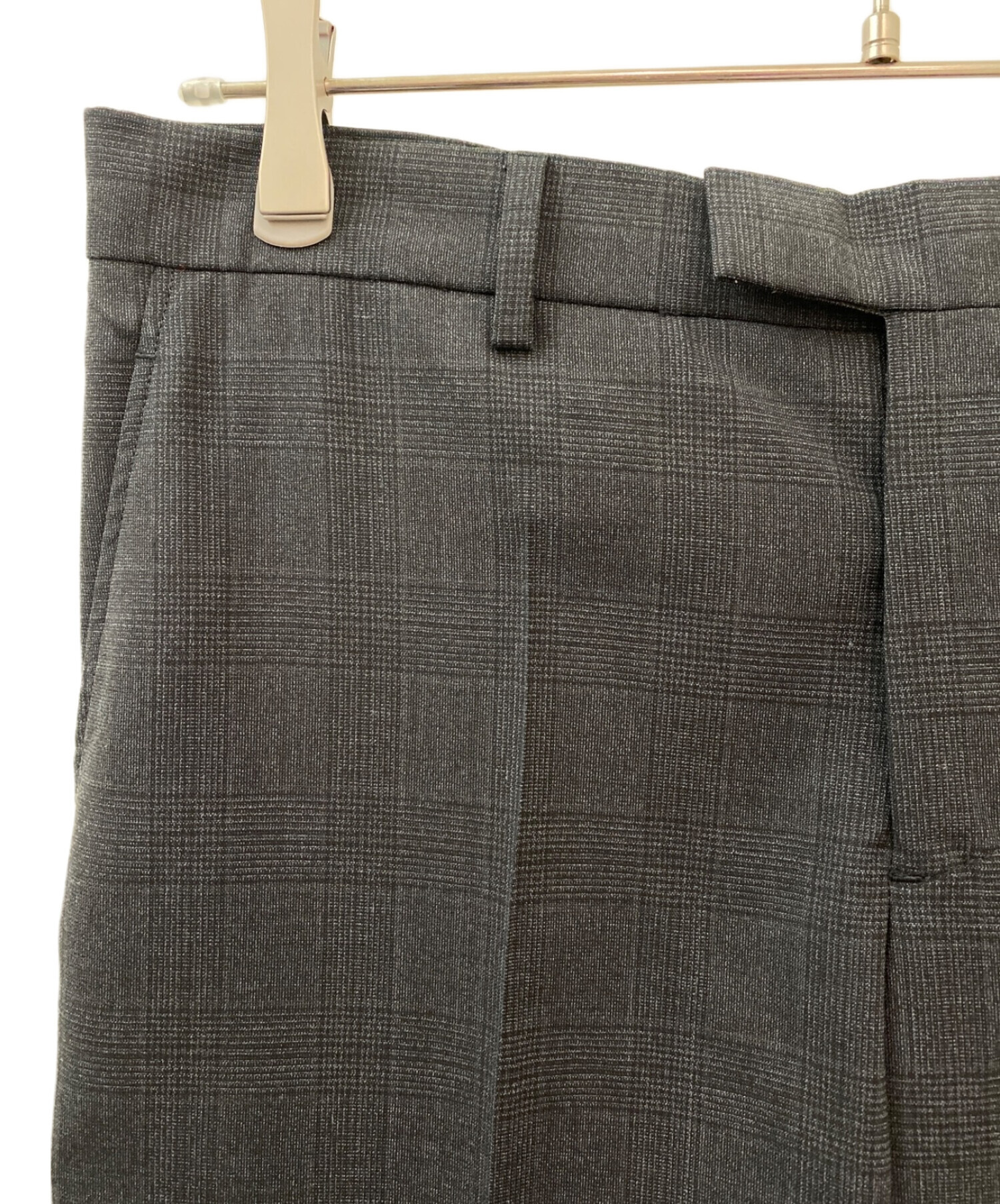 中古・古着通販】MIU MIU (ミュウミュウ) チェック柄スラックス グレー