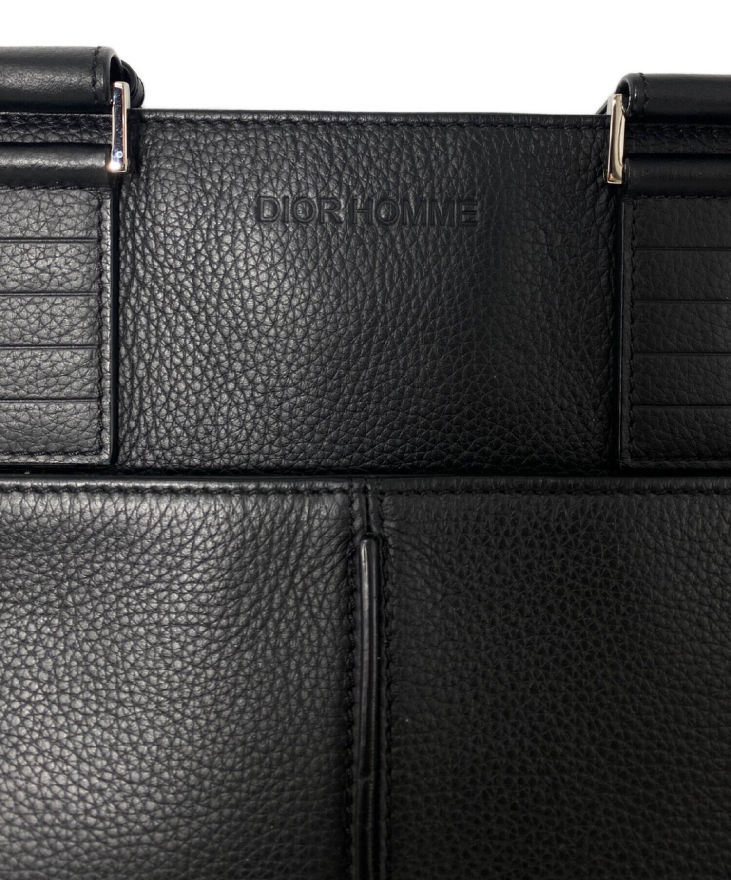 Dior Homme パンチングレザートートバッグ ペールオレンジ 本革 ディオール Dior BOOK TOTE ブックトート ミディアム トートバッグ