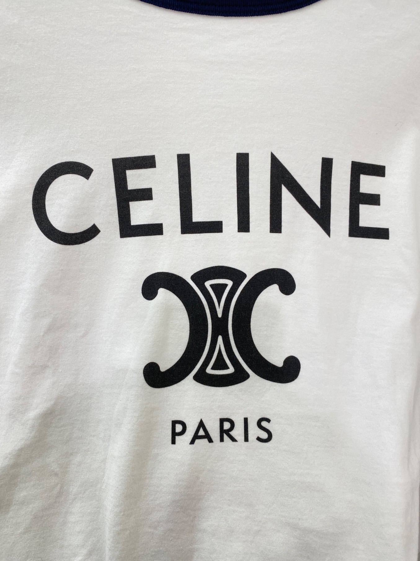 中古・古着通販】CELINE (セリーヌ) リンガーTシャツ ホワイト