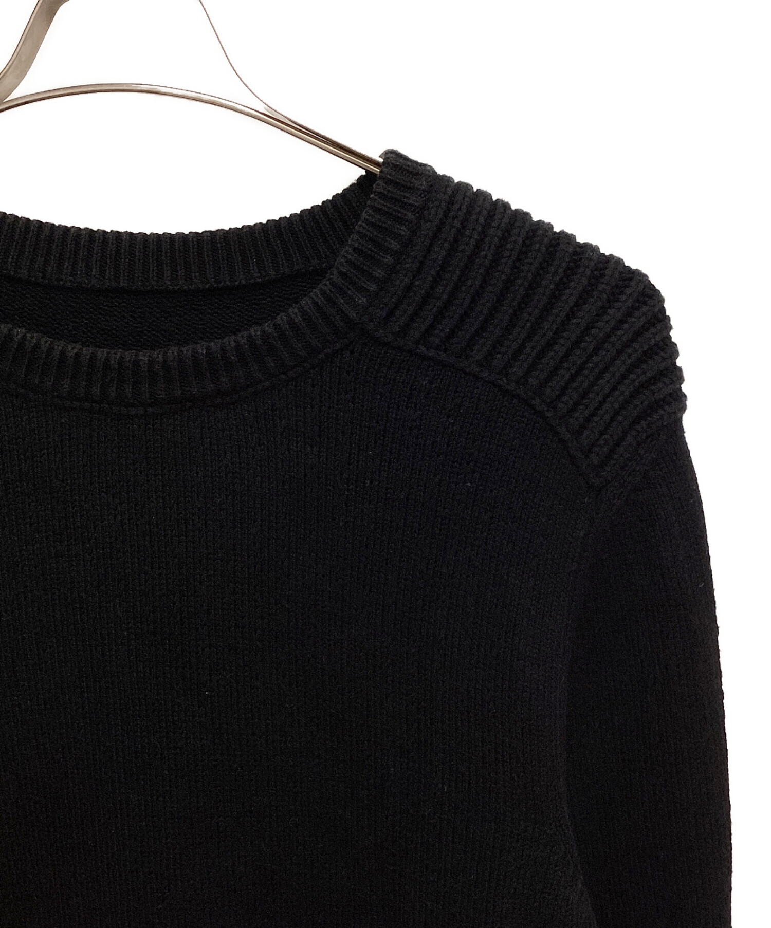 トップス Maison Margiela knit black 中古・古着通販】Maison Margiela (メゾンマルジェラ) クルーネック