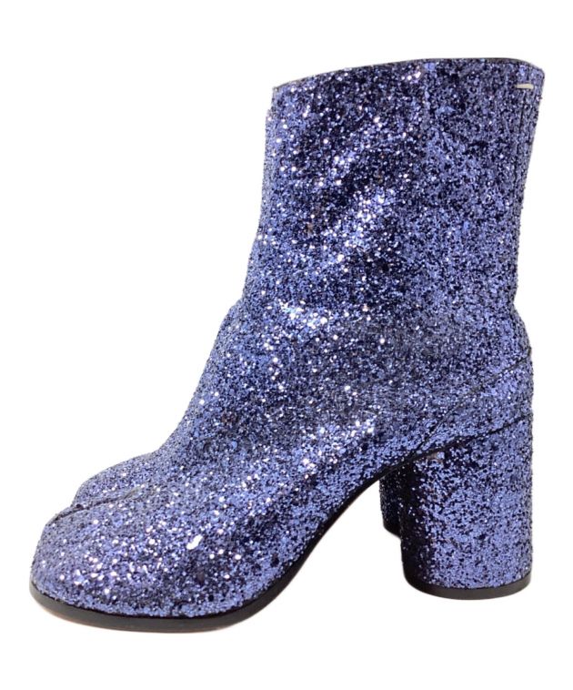 レア！紫39 Maison Margiela メゾンマルジェラ 足袋ブーツ　タビ 中古・古着通販】Maison Margiela (メゾンマルジェラ) グリッター足袋