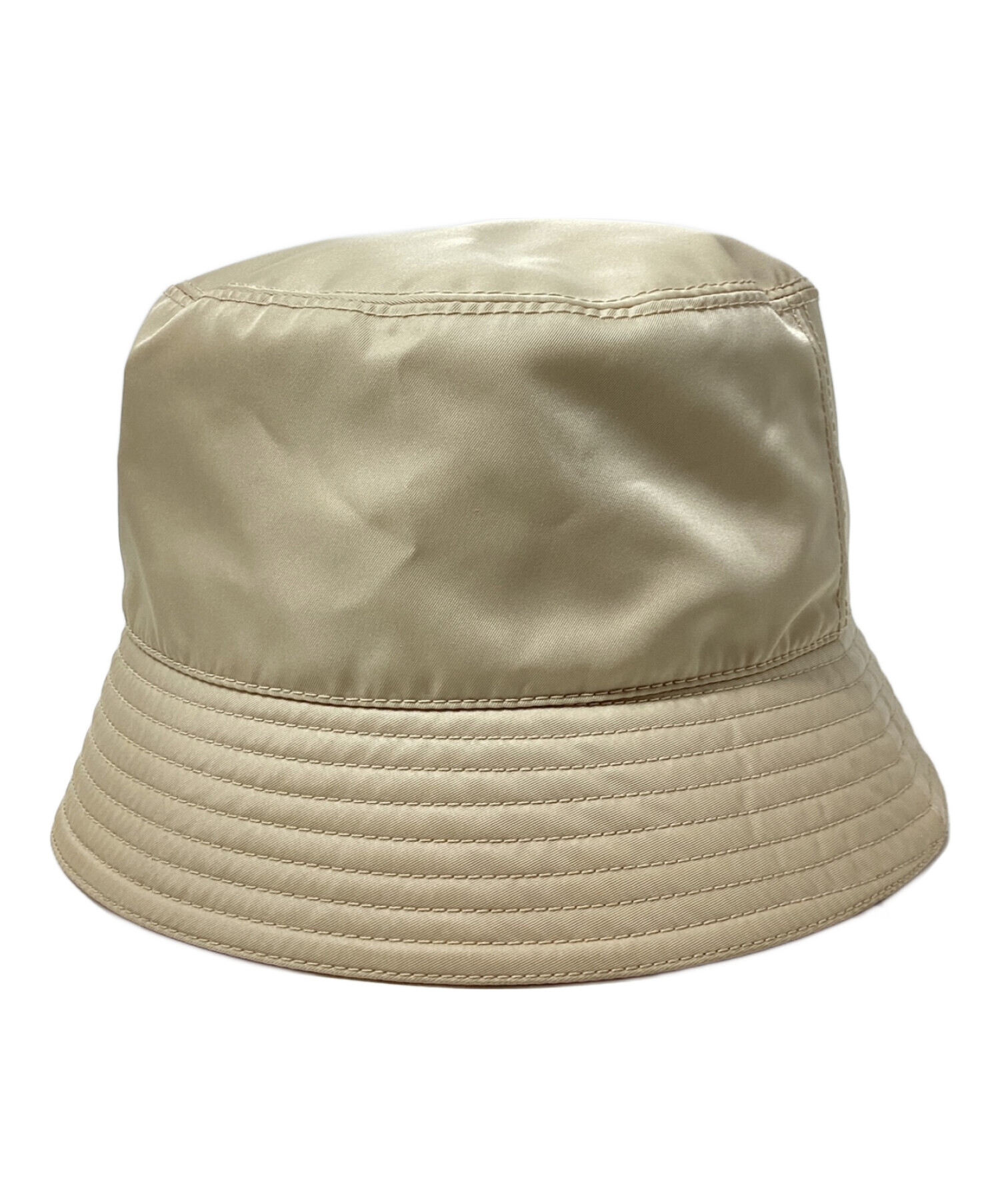 お値下げ☆PRADAバケットハットべージュ 中古・古着通販】PRADA (プラダ) Re-Nylon バケットハット ベージュ