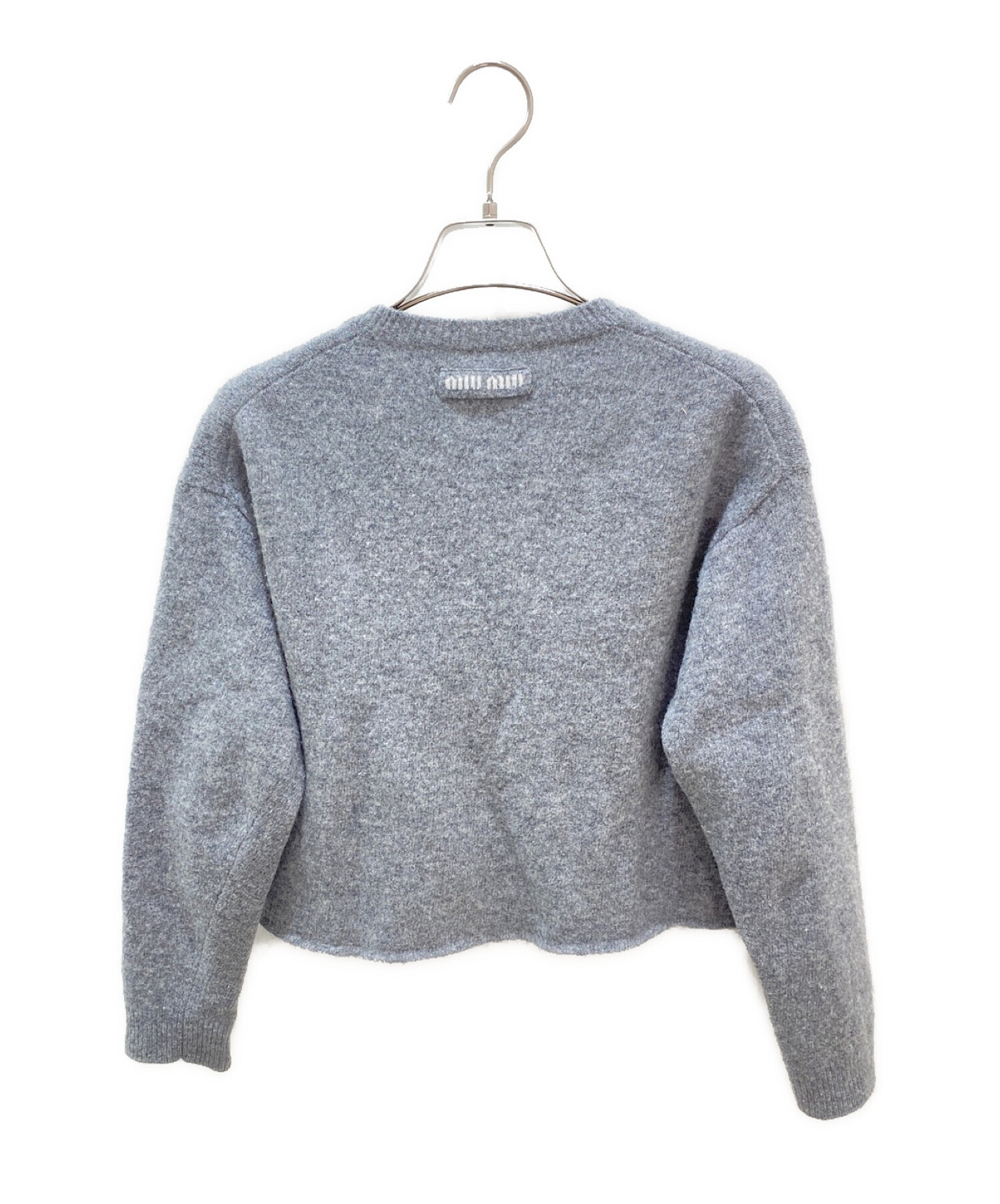 中古・古着通販】MIU MIU (ミュウミュウ) カットオフショート丈ニット 