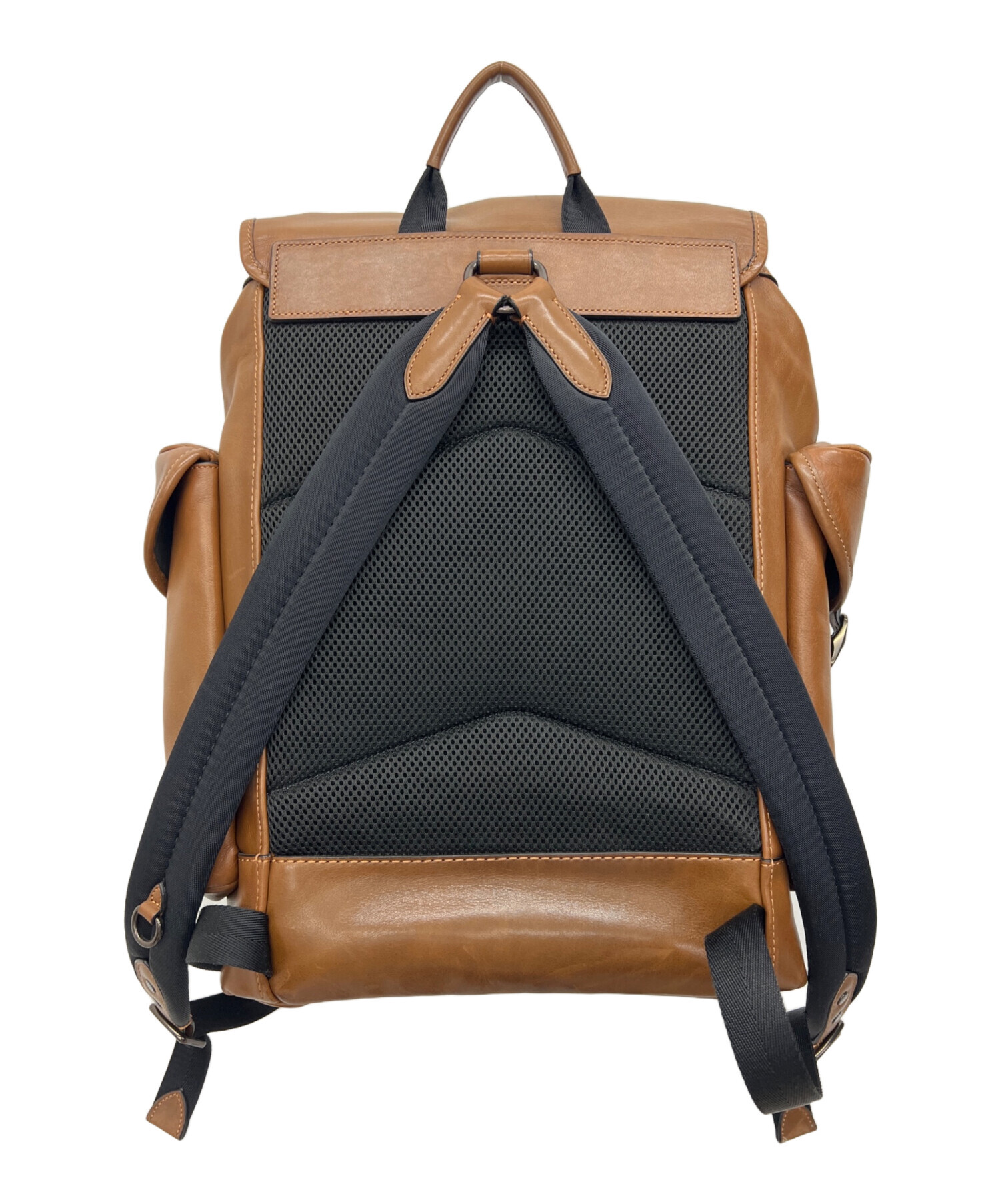 COACH ブラウン レザー バックパック 牛革 中古・古着通販】COACH (コーチ) レザーバックパック ブラウン