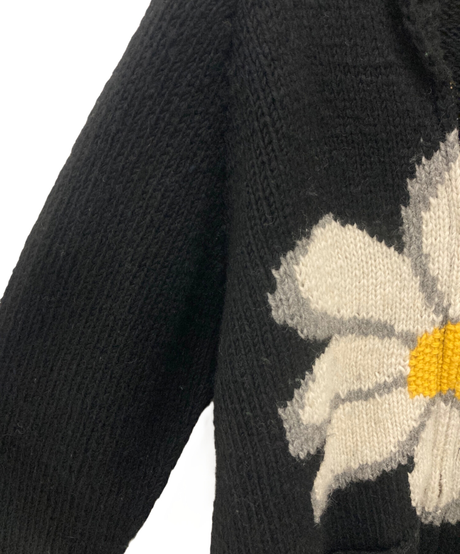 マクマーンウーレン ニット セーター 花柄 毛100％ ホワイト S3147 マクマーンウーレン ニット セーター 花柄 毛100％ ホワイト