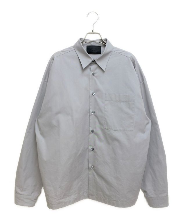 99FW Prada カットソー シャツ グレー アーカイブ 中古・古着通販】PRADA (プラダ) Triangle Patch Shirt