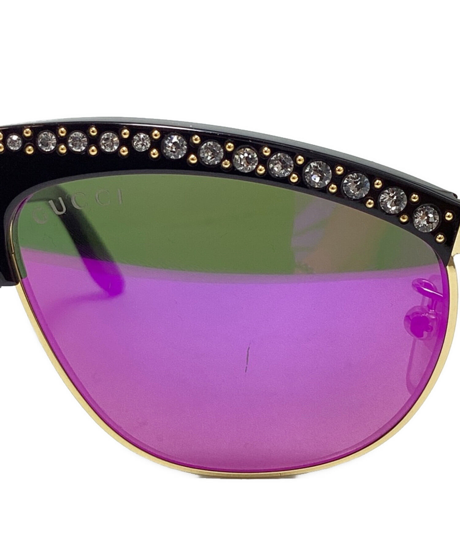中古・古着通販】GUCCI (グッチ) Rhinestone Cat Eye Sunglasses
