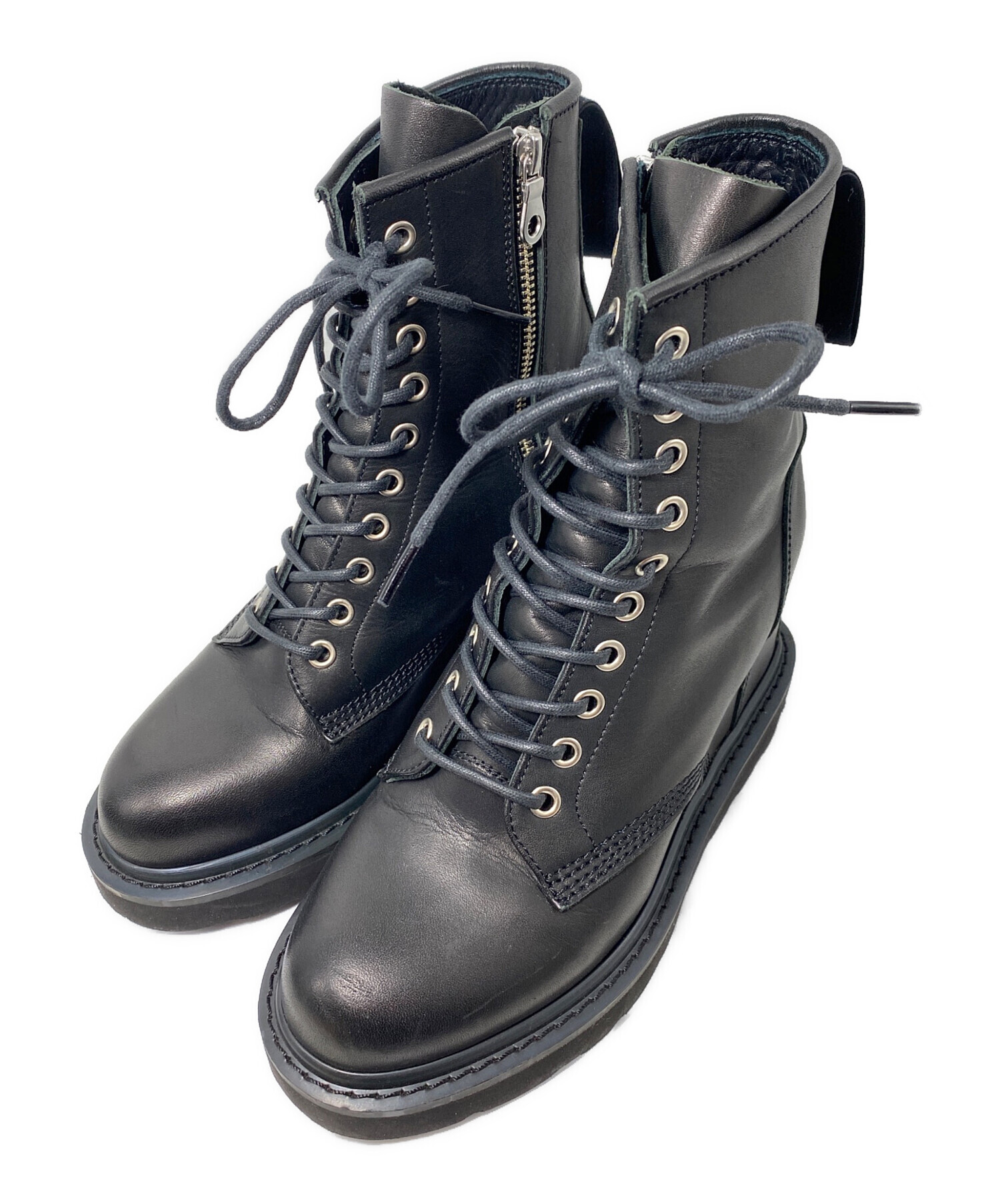 中古・古着通販】LIMI feu (リミフゥ) レースアップインヒールブーツ