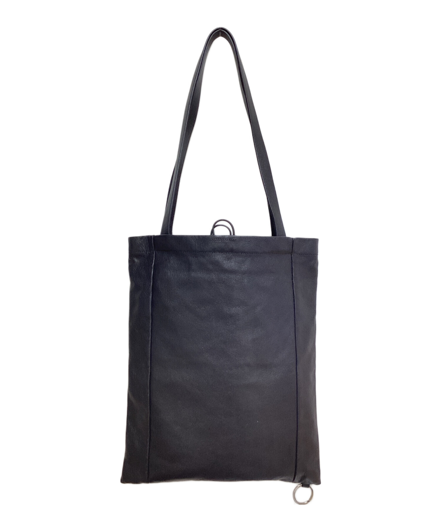 中古・古着通販】MIU MIU (ミュウミュウ) レザートートバッグ ブラック 