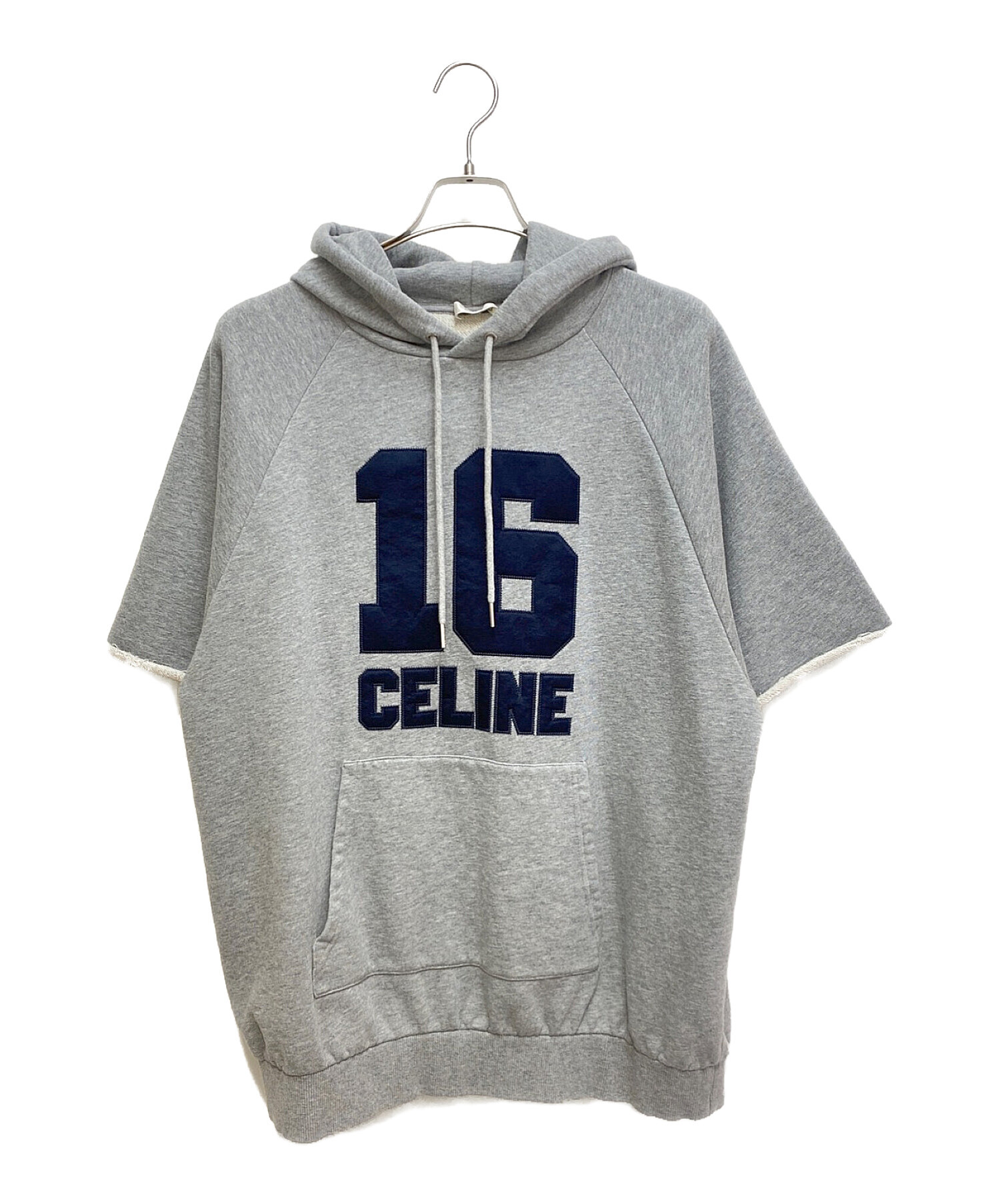 CELINE 23SS オーバーサイズフーディ S パーカー セリーヌ 中古・古着通販】CELINE (セリーヌ) 23SS 16 パッチ オーバーサイズ