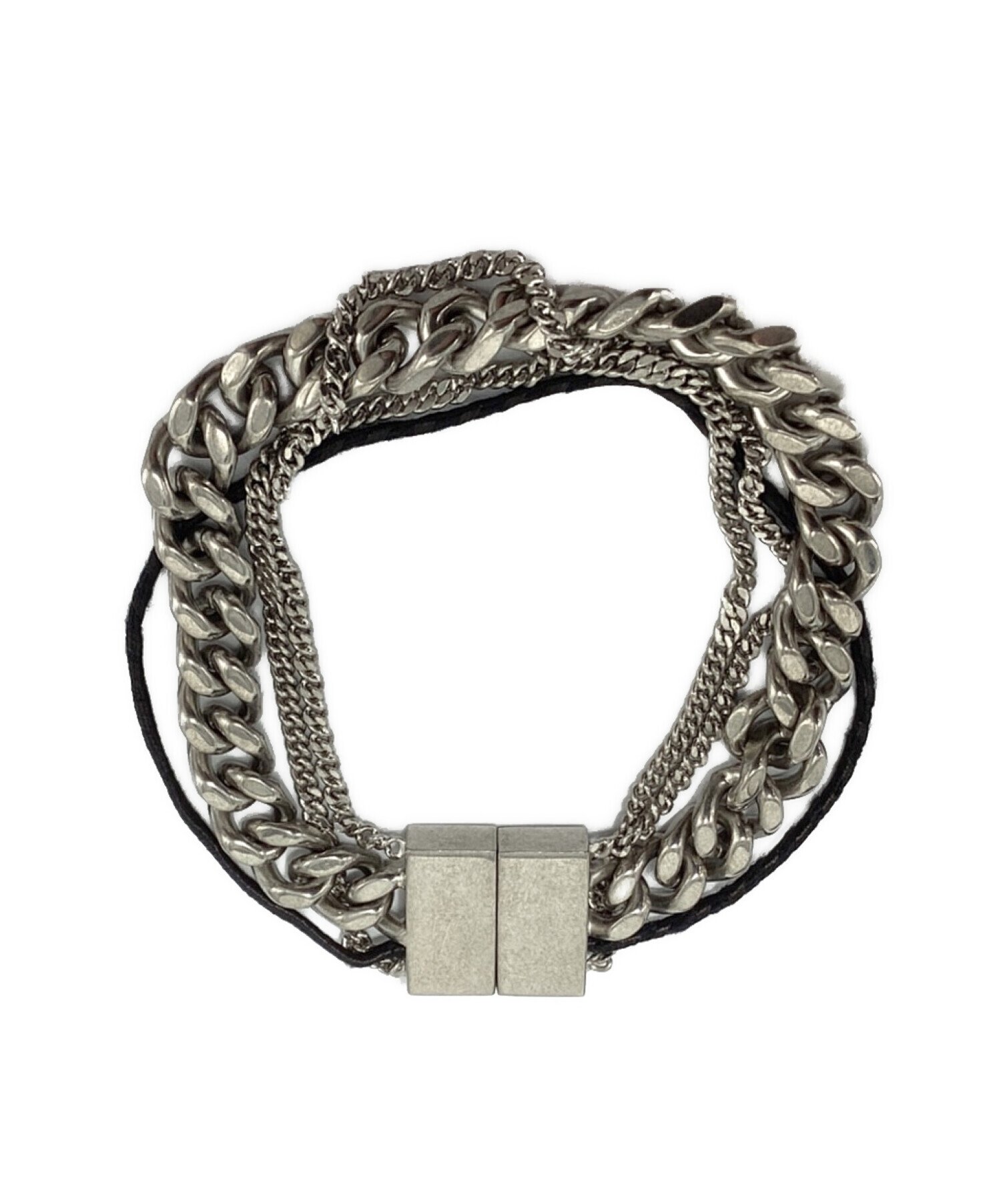 【未使用保管品】サンローラン　シルバー　チェーン　ブレスレット 中古・古着通販】SAINT LAURENT (サンローラン) Multi Chain Bracelet