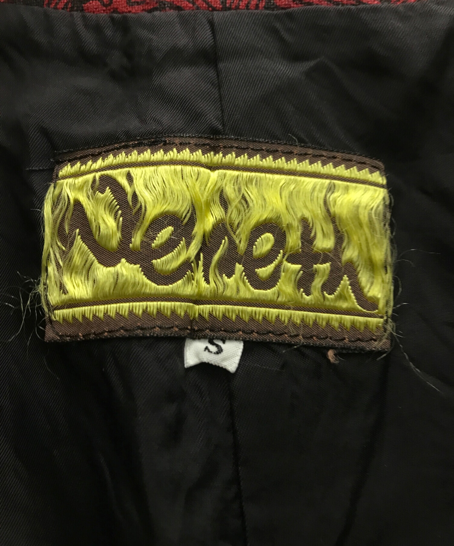 中古・古着通販】NEMETH (ネメス) ロープ柄リネンベスト レッド サイズ 
