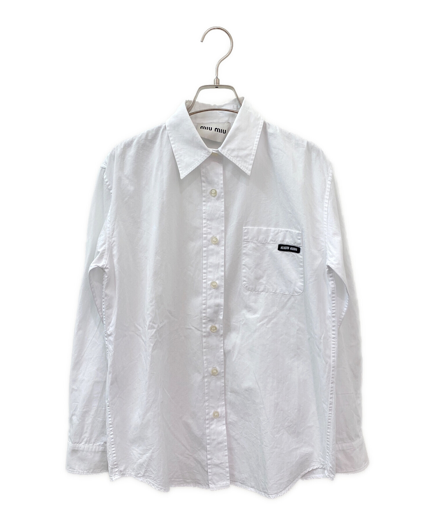 中古・古着通販】MIU MIU (ミュウミュウ) ロゴパッチ長袖シャツ 