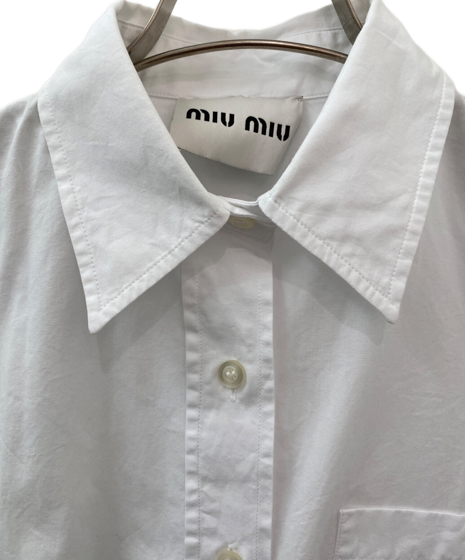 中古・古着通販】MIU MIU (ミュウミュウ) ロゴパッチ長袖シャツ