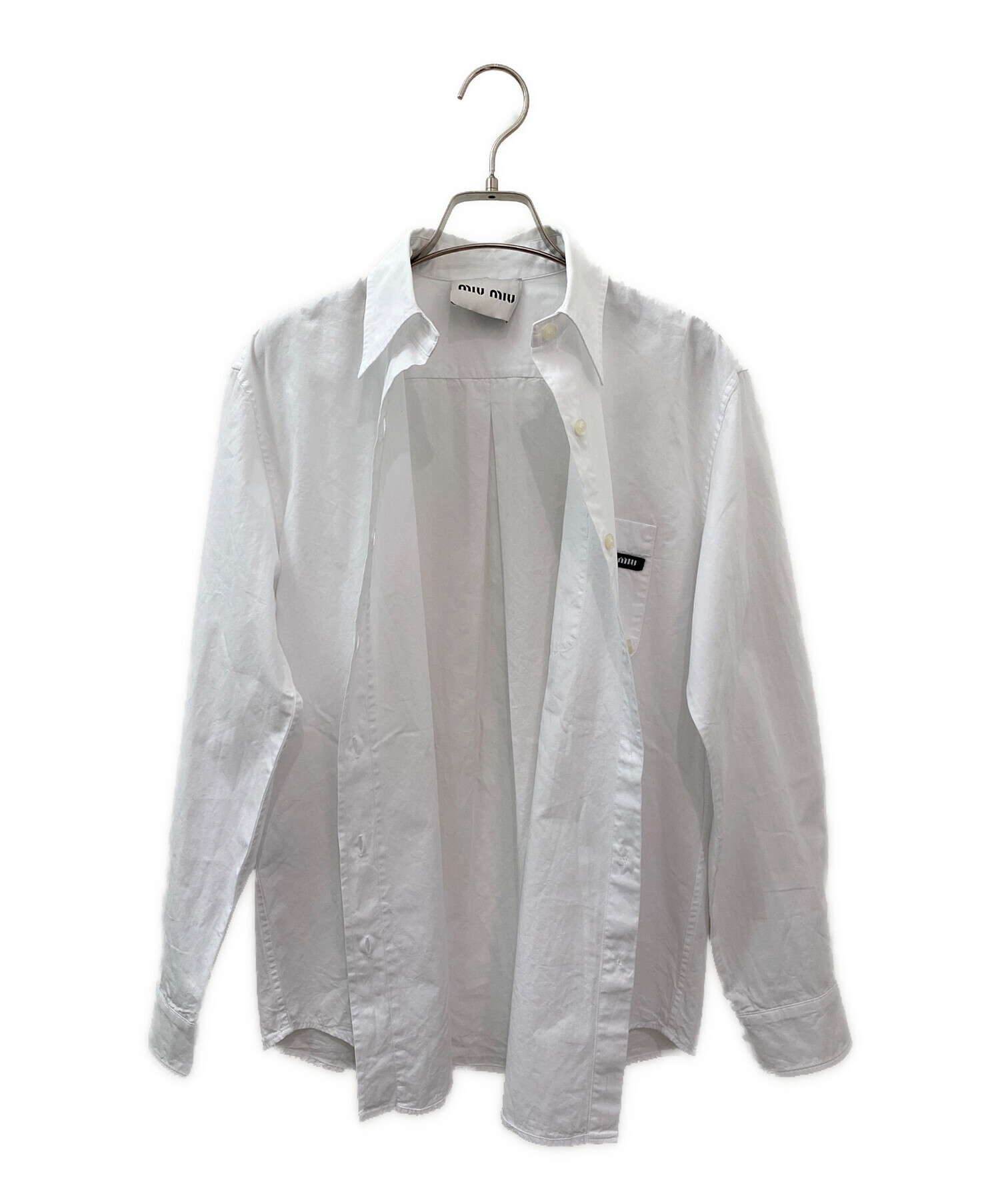 中古・古着通販】MIU MIU (ミュウミュウ) ロゴパッチ長袖シャツ