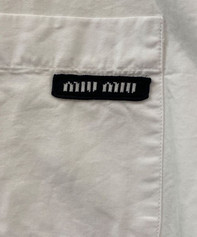 中古・古着通販】MIU MIU (ミュウミュウ) ロゴパッチ長袖シャツ