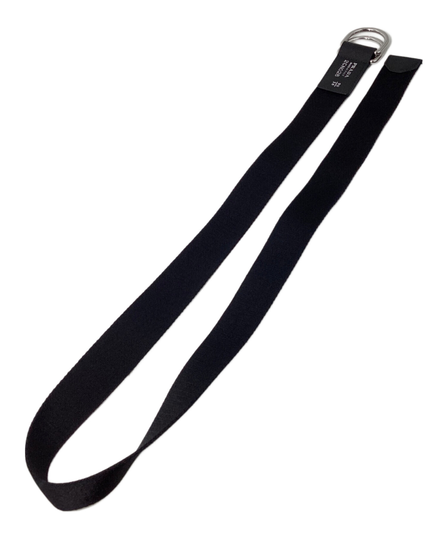 中古・古着通販】PRADA (プラダ) ウーブン Re-Nylon ベルト ブラック