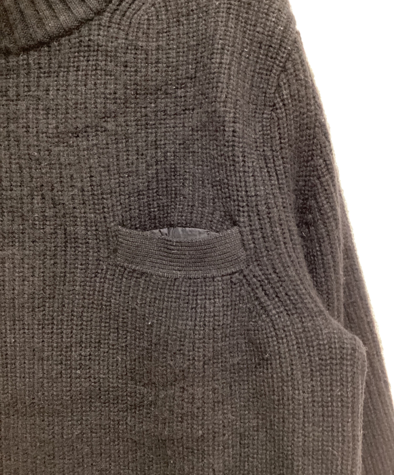 中古・古着通販】sacai (サカイ) デニム切替ニット ブラック サイズ:1