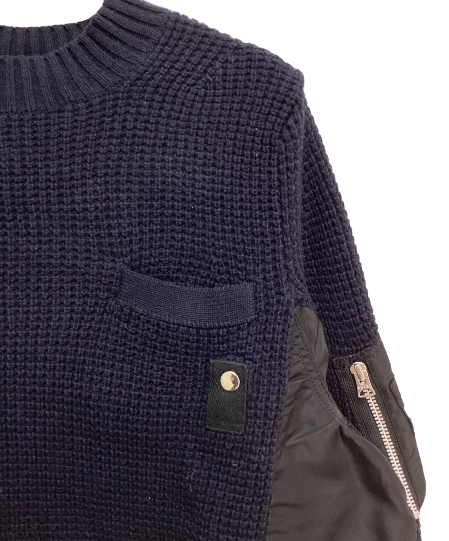 中古・古着通販】sacai (サカイ) MA-1 ウールニット プルオーバー 