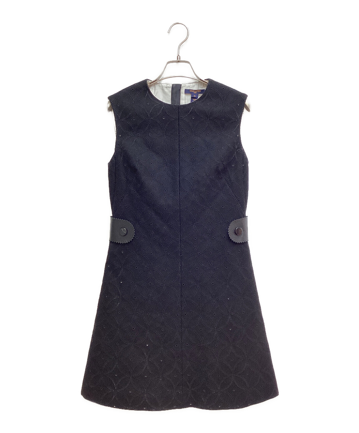 ルイヴィトン　レース ノースリーブ ワンピース 中古・古着通販】LOUIS VUITTON (ルイ ヴィトン) モノグラムレース