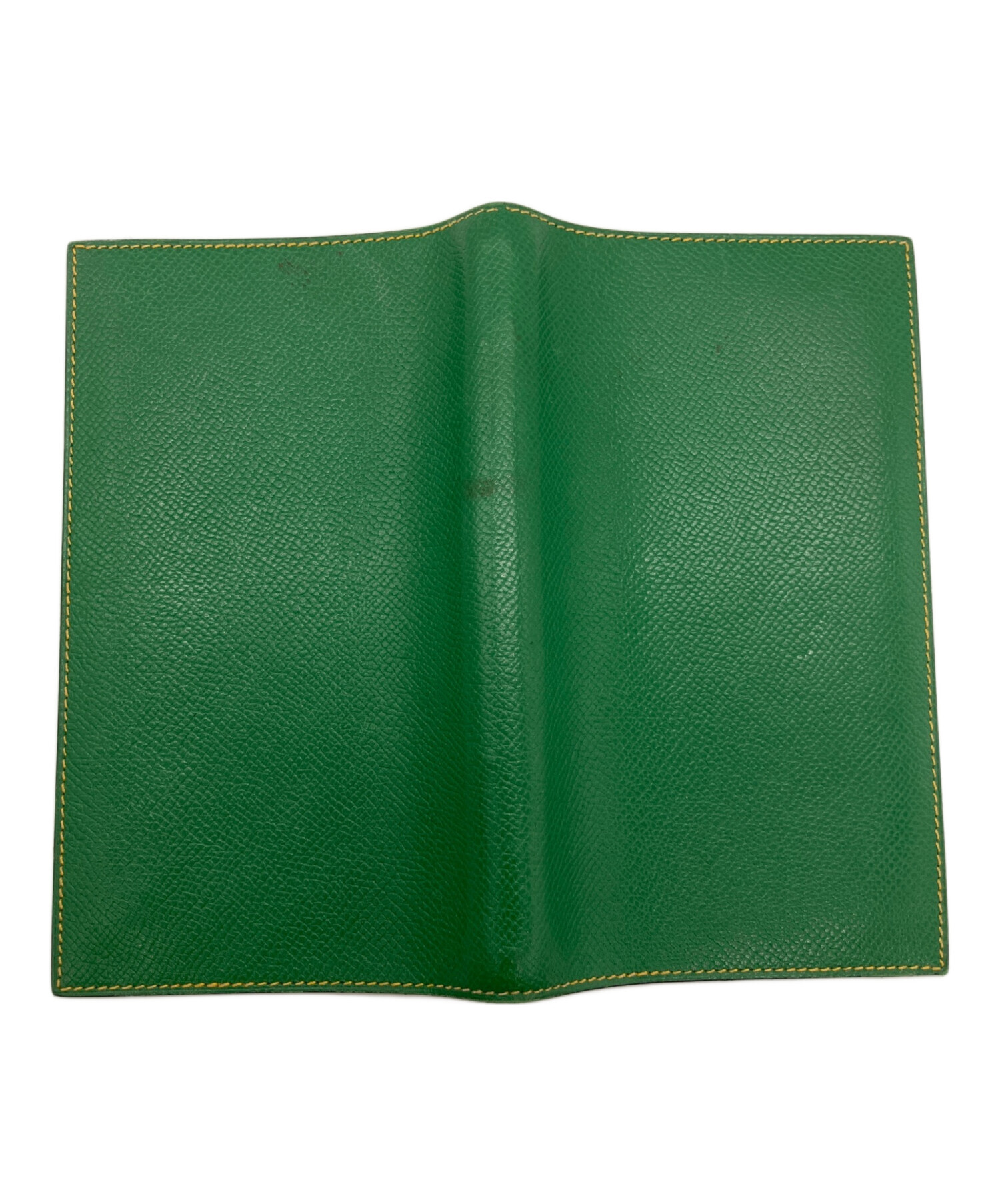 【未使用】エルメス　メモ帳　カバー　レフィル　フルセット　グリーン 中古・古着通販】HERMES (エルメス) 手帳カバー グリーン×イエロー